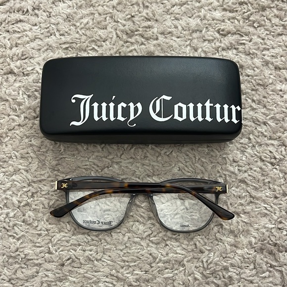 NWT Juicy Couture Cat Eye Tortoise Eyeglass Frames with Case - Picture 3 of 6